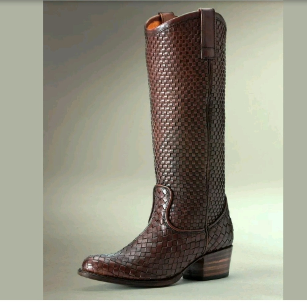 ISO ISO Deborah Frye woven boots